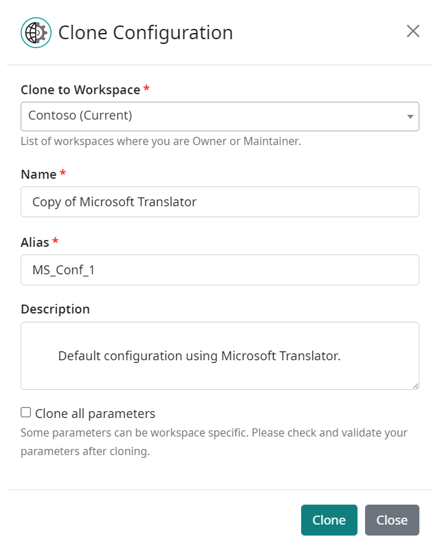 Configuration cloning