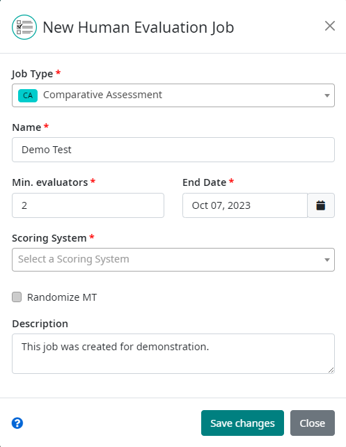 New Human Evaluation Job (CA)